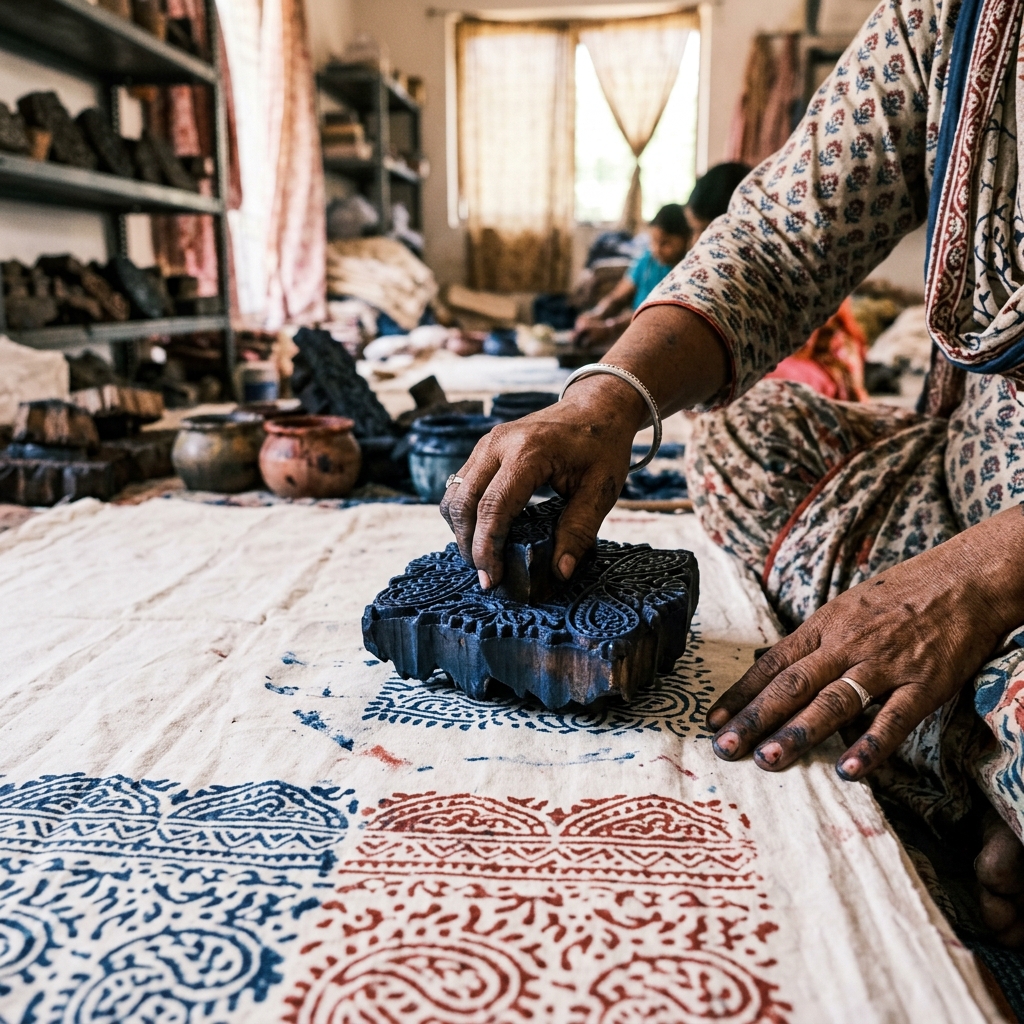 Jaipur Artisan Handblock Printing