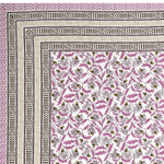 Pink Floral Print Cotton Bedsheet