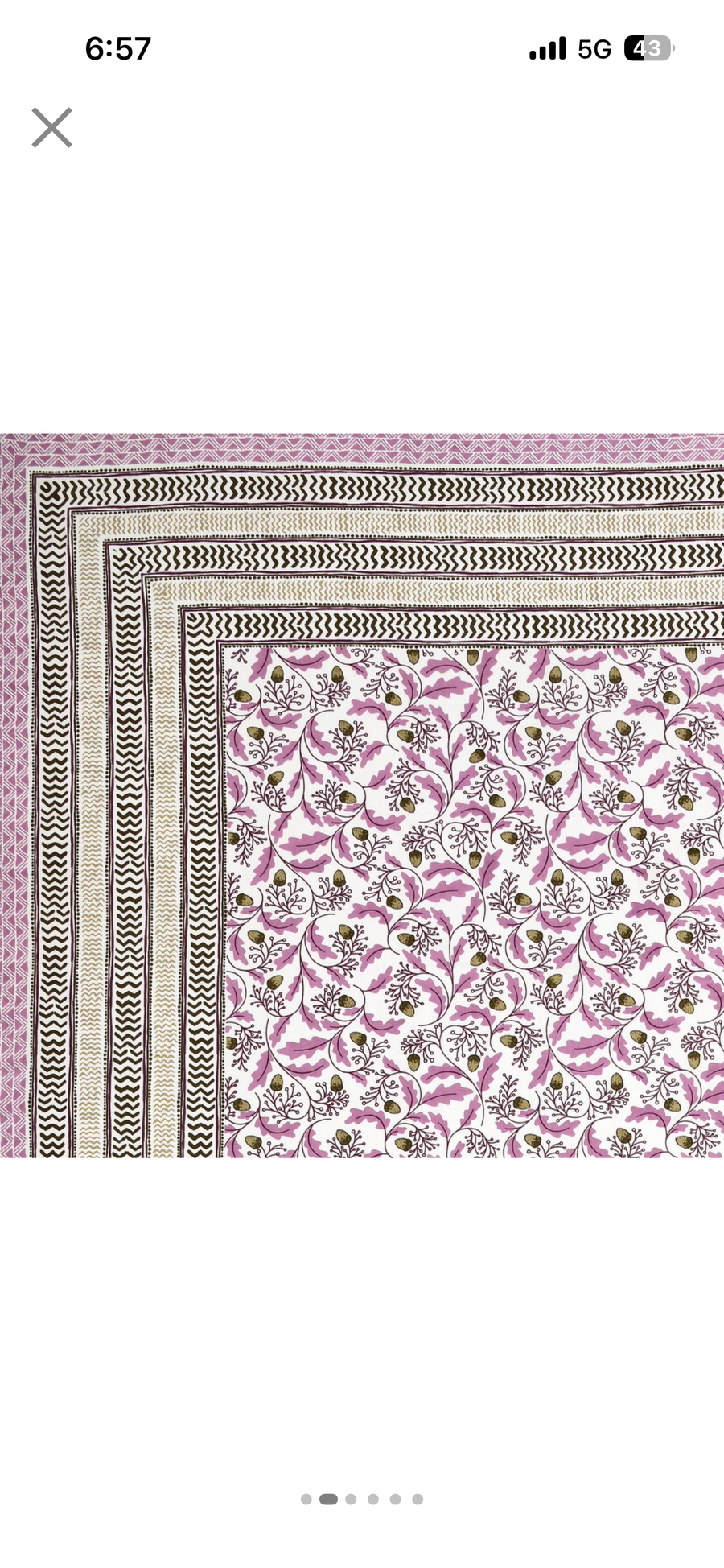 Pink Floral Print Cotton Bedsheet