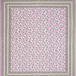 Pink Floral Print Cotton Bedsheet