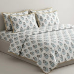 Teal Printed Lightweight Quilt