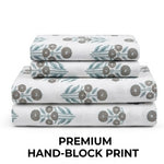 Teal Printed Lightweight Quilt