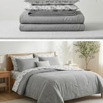 Grey Geometric Lightweight Quilt