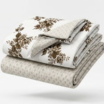 Vintage Beige Floral Dohar Set