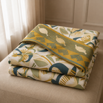 Premium Floral Block Print Cotton Bedsheet with 2 Pillow Covers | King Size | Soft & Breathable