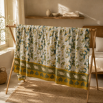 Premium Floral Block Print Cotton Bedsheet with 2 Pillow Covers | King Size | Soft & Breathable