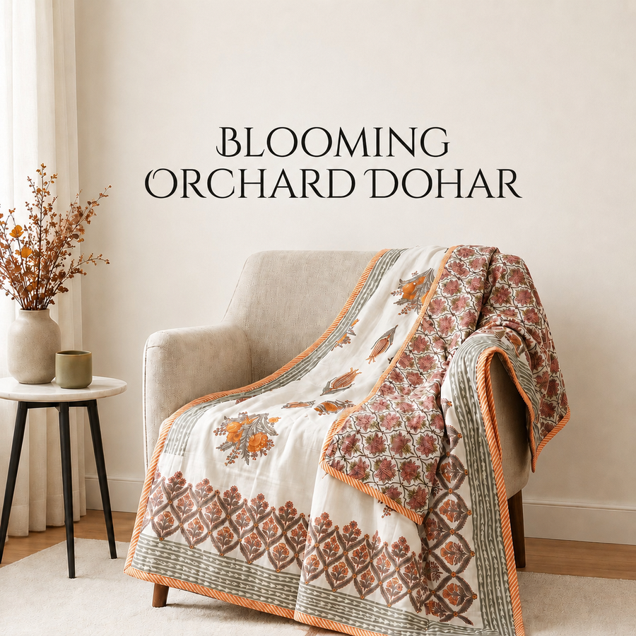 Reversible Cotton Dohar for All Seasons