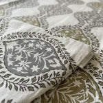 Premium Grey Paisley Reversible Cotton Dohar | King Size